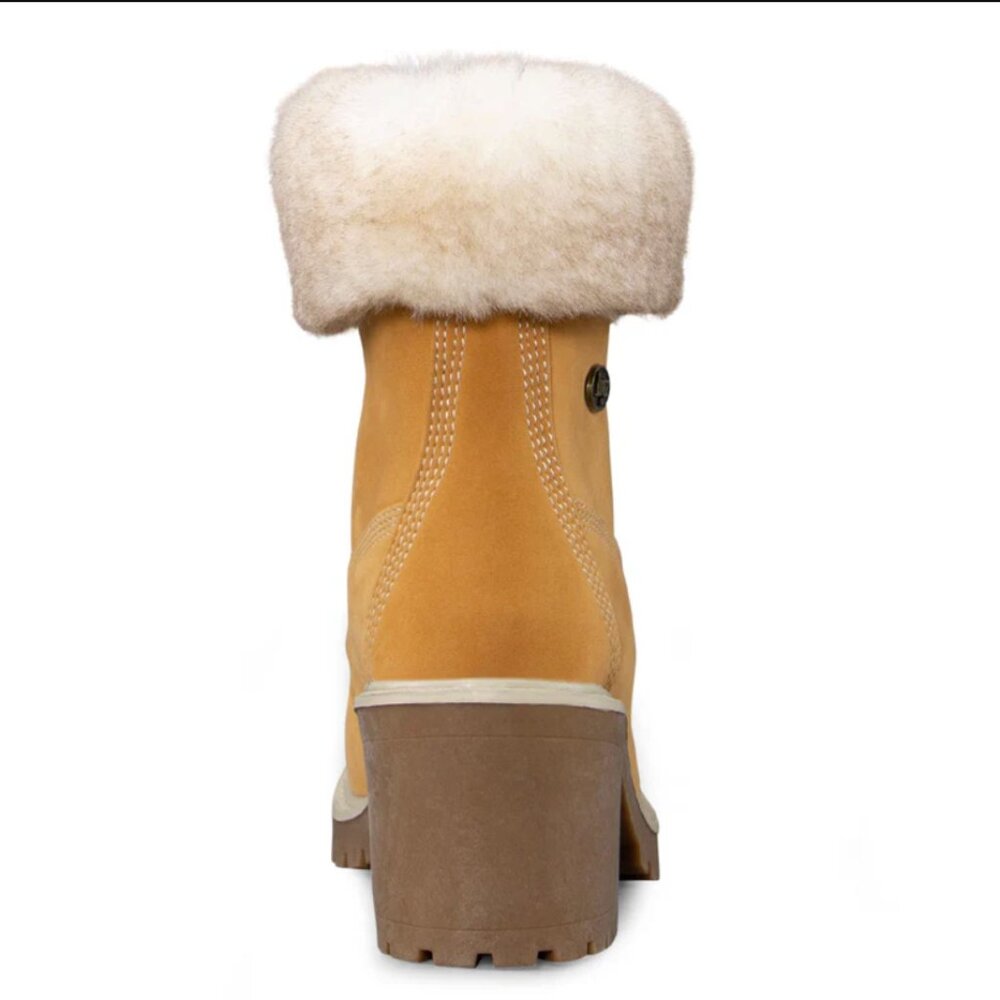 LUGZ WOMENS CLOVE FUR 6 INCH BOOT GOLDEN WHEAT CREAM TAN GUM 9 - Picture 6 of 8